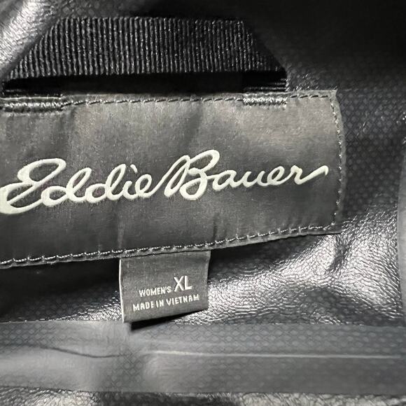 Eddie Bauer Jacket Womens XL Green Rain Hooded Outdoor Coat - Picture 8 of 9